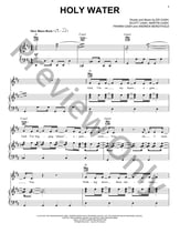 Holy Water piano sheet music cover